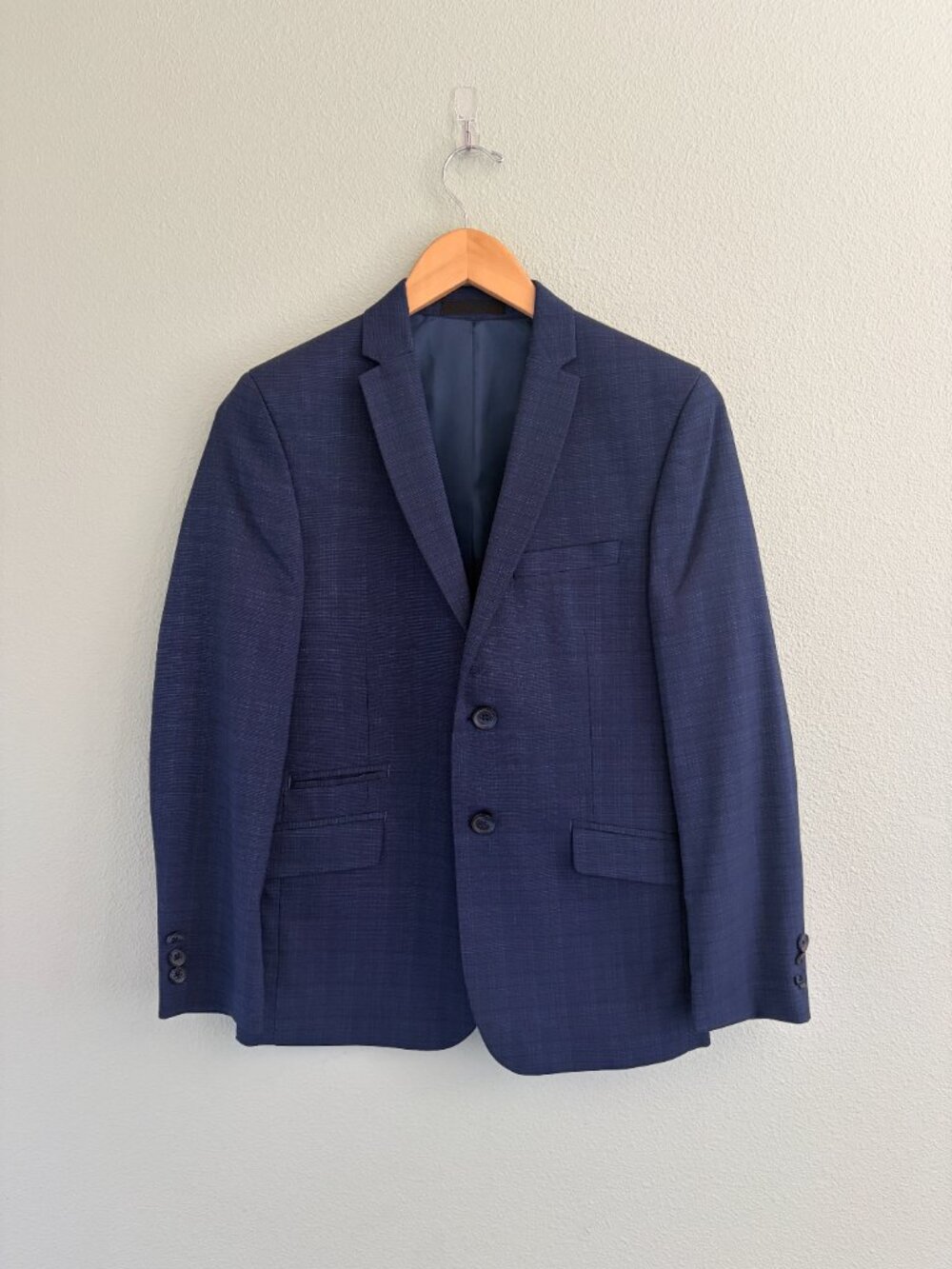Marc NY - Andrew Marc Boys Skinny Navy Plaid Suit Size 14 - Picture 9 of 16